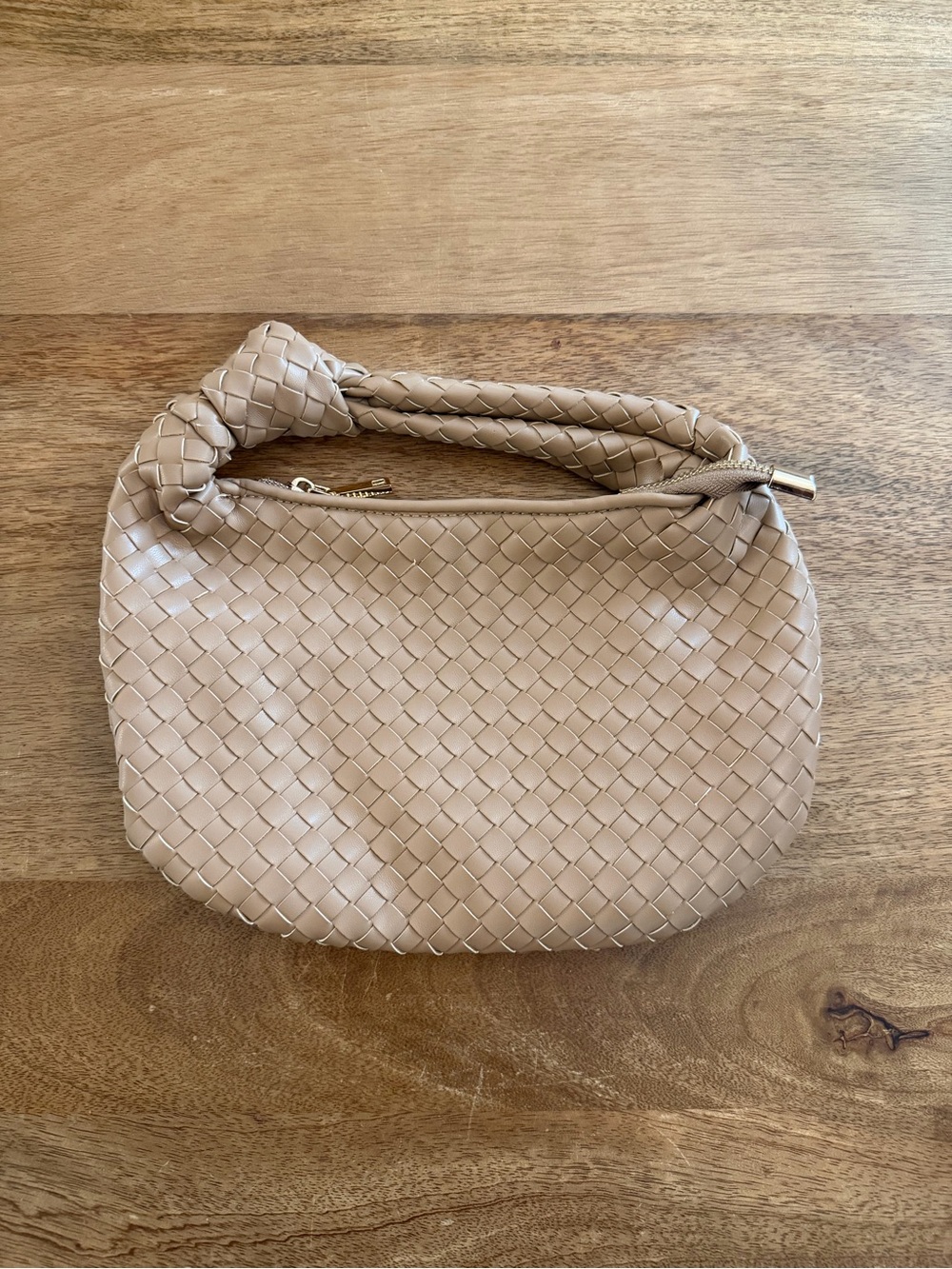 Anthropologie Woven Knot-Handle Bag